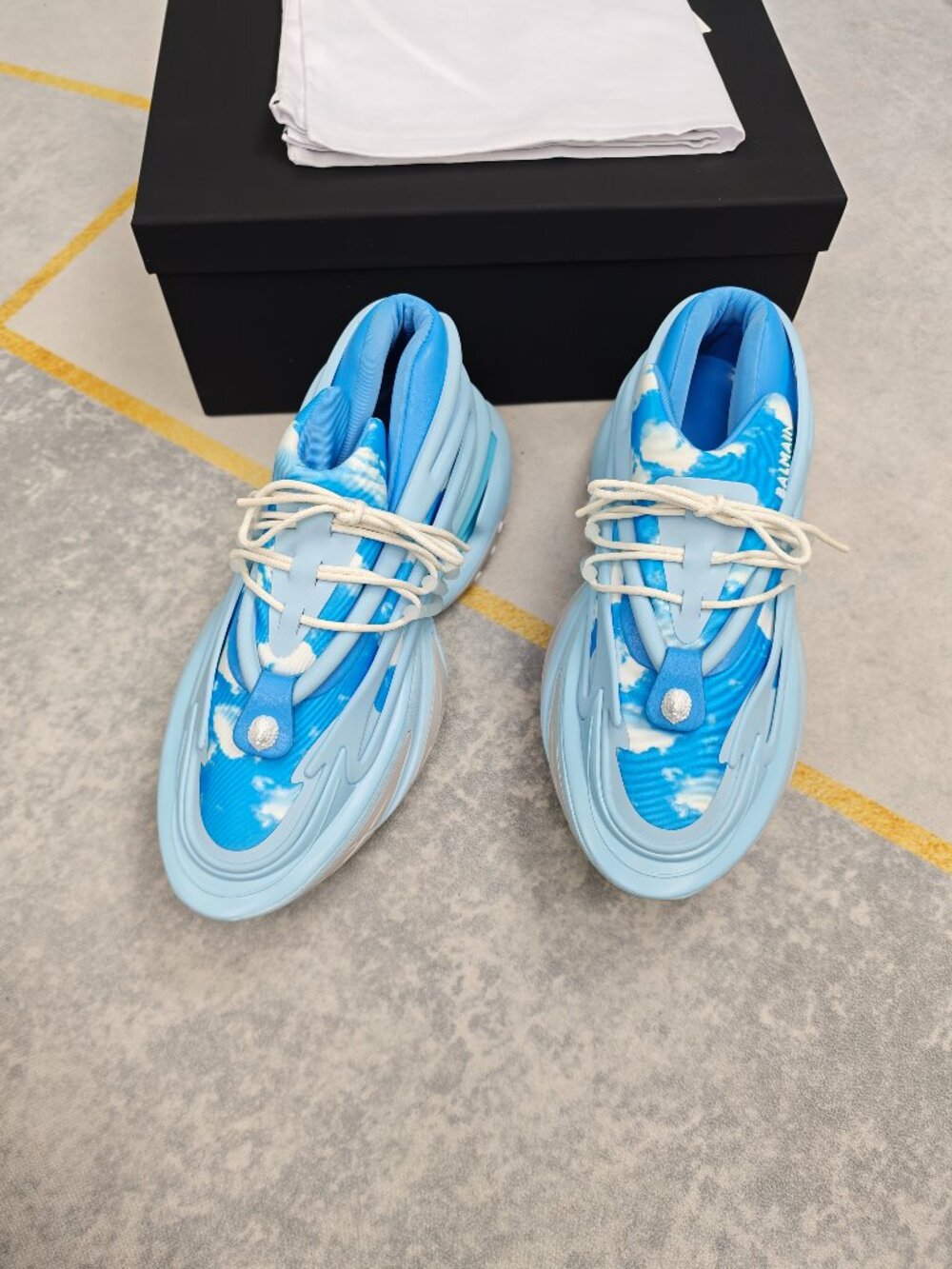 Balmain x Ant Kai Unicorn Sneakers Light Blue